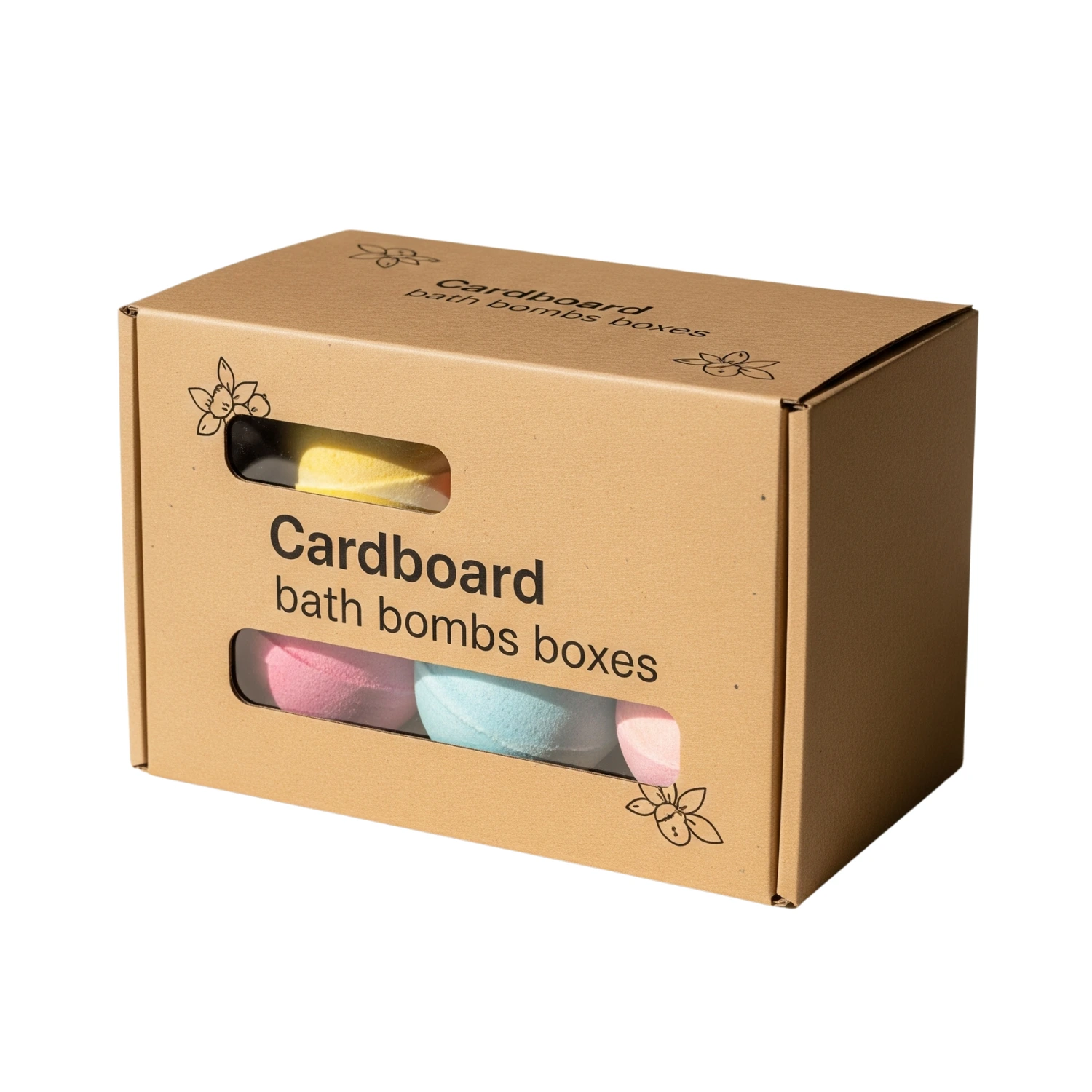Cardboard bath bombs boxes