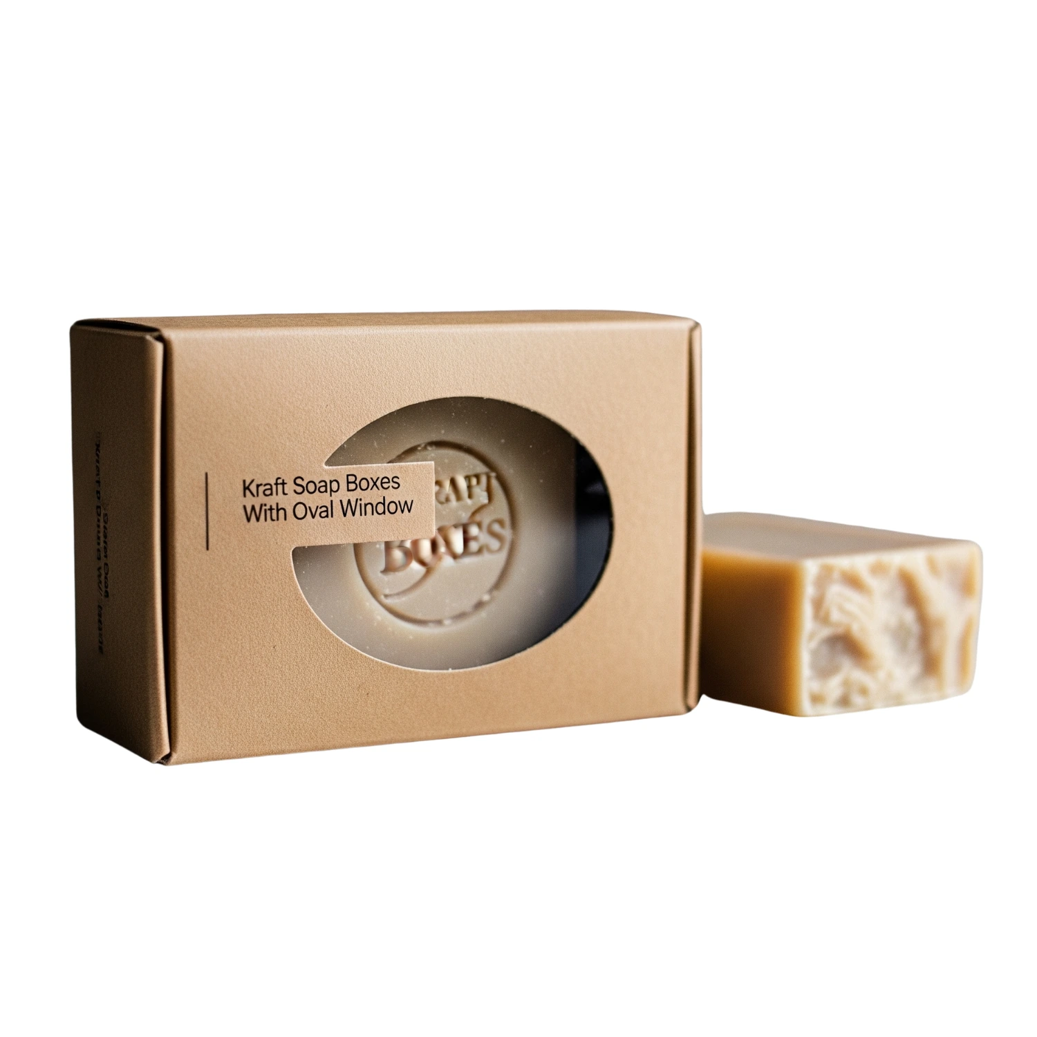 Kraft Soap Boxes With Oval Window